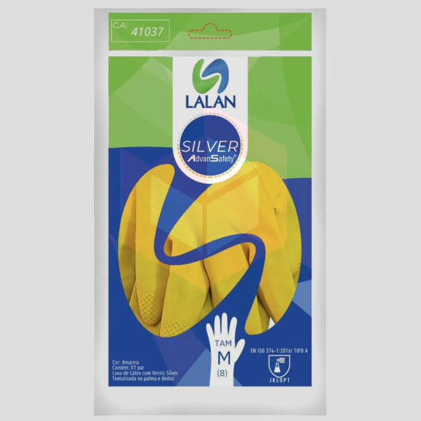 Luva amarela media Silver Lalan