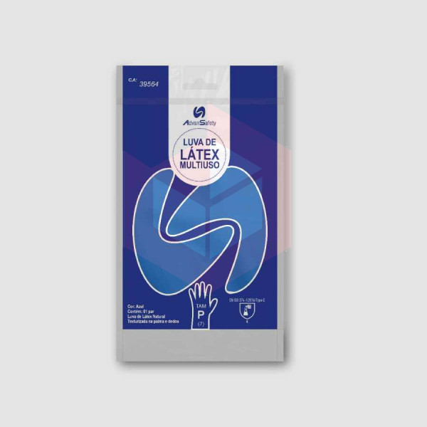 Luva azul pequena multi uso Lalan      