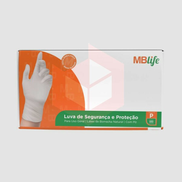 Luva latex com po pequena Medix c/100un  Luva latex com po pequena Medix c/100un