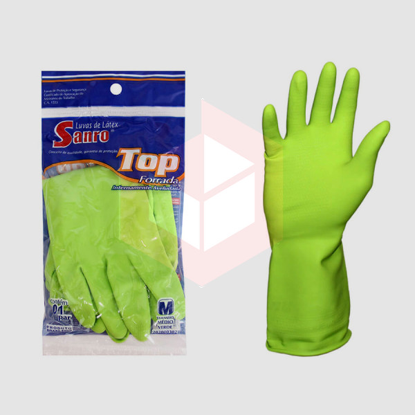Luva verde media Sanro top