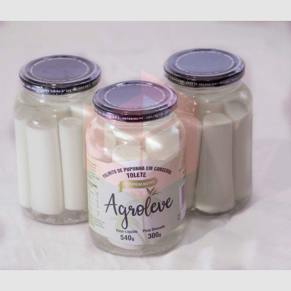 Palmito inteiro pupunha Agroleve 300g