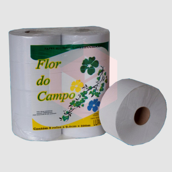 Papel higiênico Flor do Campo luxo 8x200m