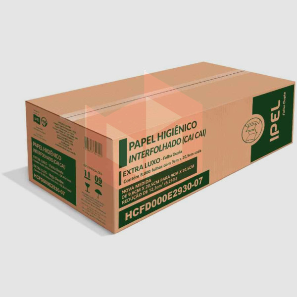 Papel higienico IPEL caicai folha dupla c/8000un HCFD000E2930-07