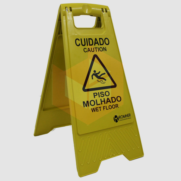 Placa sinalizadora piso molhado Romher