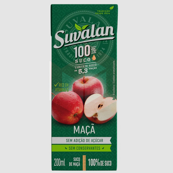 Suco de maca 100% Suvalan 24x200ml