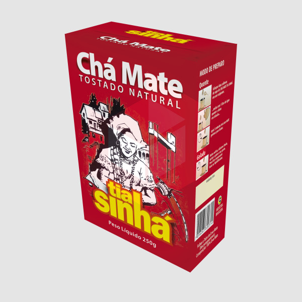 Chá mate tostado natural granel Tia Sinhá 250g