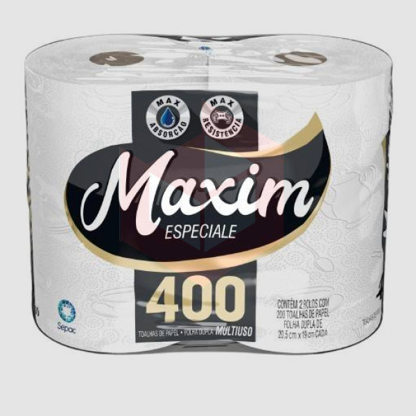 Toalha de papel Maxim 400 especiale 2rlx200un 