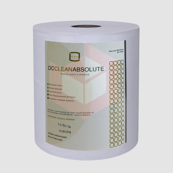 Wipes DC Clean absolute 50 branco 30x34cm c/500un