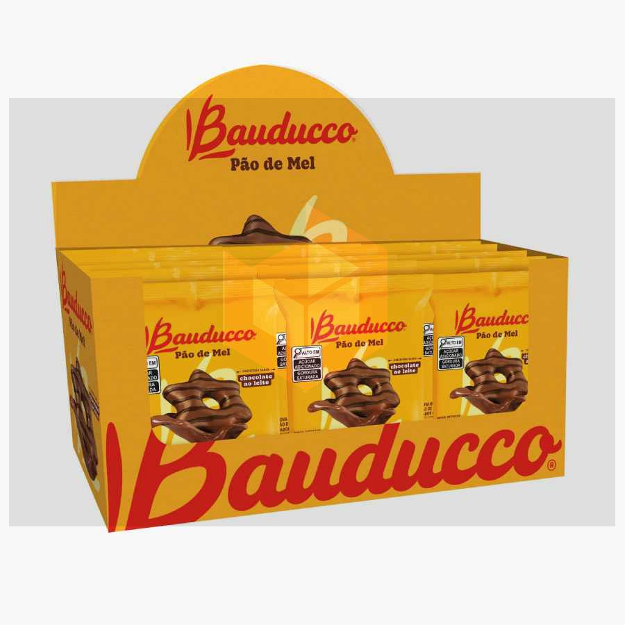 Pao de mel com cobertura de chocolate Bauducco 15x30g