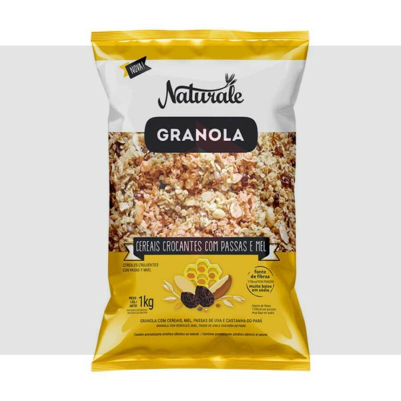 Granola Naturale 1kg com Passas e Mel Concorde