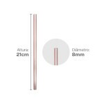 Canudo Straw 469/CS323 rígido 21cmx8mm listrado sachê 20x100un 