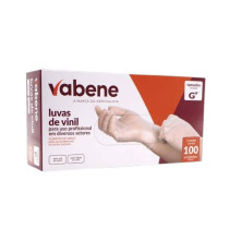 Luva vinil sem pó grande Vabene c/100un