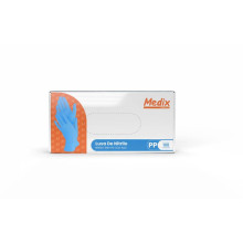 Luva nitrilo azul sem po PP Medix c/100un 