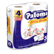 Papel higienico Paloma folha dupla 16pcx4rlx30m  