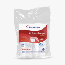 Pote Cristalcopo com tampa KP250ml c/25un