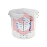 Balde plástico transparente graduado 12l J.Prolab 