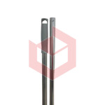 Cabo aluminio liso 140cm c/furo s/rosca manopla cinza