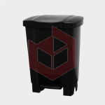 Lixeira com pedal 36l preta Tonk