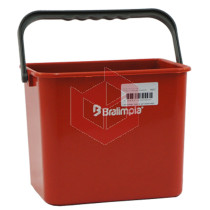 Balde plástico 4l vermelho Bralimpia BA04VM