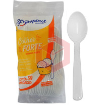 Colher Straw 210 CSB606 forte branca c/50un