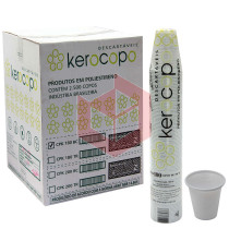 Copo Kerocopo PS branco 180ml 25x100un