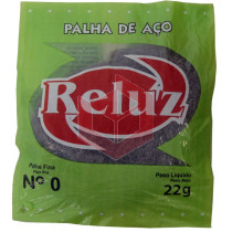 Palha de aço Reluz fina n.0 c/22g