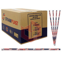 Canudo Straw CS307 rígido 26cmx5mm listrado sachê c/3000un 