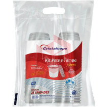 Pote Cristalcopo com tampa KP750ml c/25un