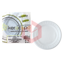 Prato Kerocopo branco 15cm raso c/10un