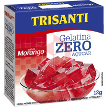 Gelatina de morango zero Trisanti 12g