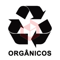 Adesivo coleta seletiva marrom orgânicos S5O