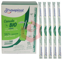 Canudo bio comum Straw 816 rígido 19.5cmx5mm cristal c/500un