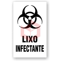 Adesivo coleta seletiva branco infectante S5I 