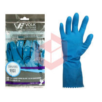 Luva azul grande slim verniz silver Volk