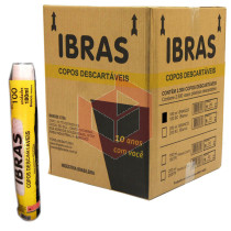 Copo Ibras ps branco 180ml 25x100un