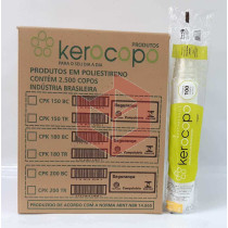 Copo Kerocopo PS transparente 200ml 25x100un
