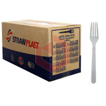 Garfo Straw 175 gsb510 sobremesa branco c/1000un