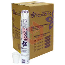Copo Ecocoppo PP branco 180ml 25x100un