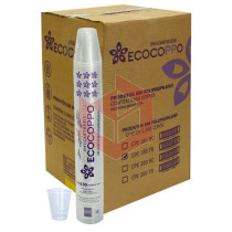 Copo Ecocoppo PP transparente 180ml 25x100un