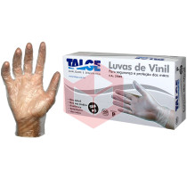 Luva vinil sem pó pequena Talge c/100un