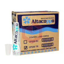 Copo Altacoppo Transparente 330ml 20 Pacotes com 100 Unidades