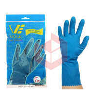 Luva azul pequena verniz silver Volk
