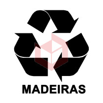 Adesivo coleta seletiva preto madeiras S05