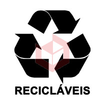 Adesivo coleta seletiva recicláveis S5R