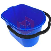 Balde plástico 15l azul Nycol
