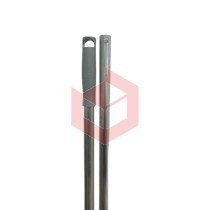 Cabo aluminio liso 140cm c/furo s/rosca manopla cinza