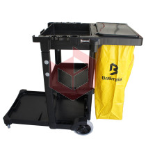 Carro funcional black com bolsa amarela CFBLACLTAM