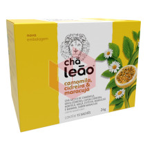 Chá de camomila cidreira e maracujá Leão 15x1.6g