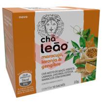 Cha de maracuja laranja e gengibre envelopado Leao 10x2.2g