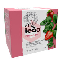 Chá de morango envelopado Leão Fuze 10x1.6g